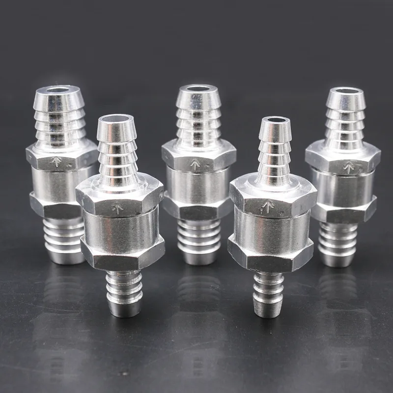 One Way  6/8/10/12/14/16mm 6 Size Valves Aluminium Alloy Fuel Non Return Check Valve One Way Fit Carburettor Wholesale Price