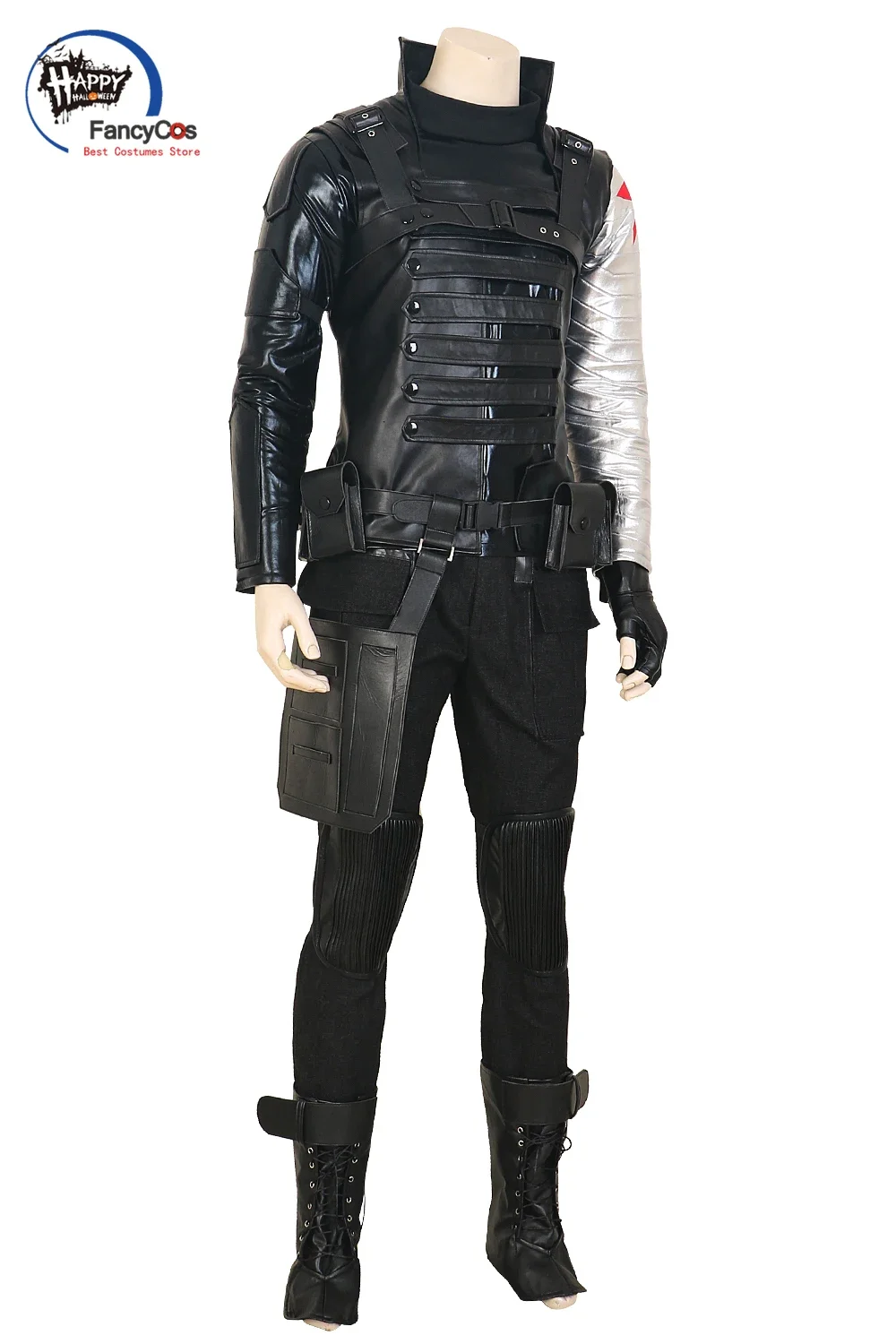 Bucky Cosplay Kostüme White Wolf Kostüm Winter Cosplay Soldat Outfit Phantasie Rüstung Geschirr maßge schneiderte Karneval Halloween