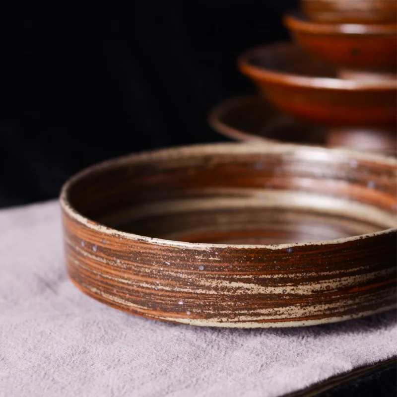 Tongue Tip 3 Recommended Creative Ceramic Tableware Jingdezhen Stoneware Handmade Rice Bowl Soup Bowl Noodle Bowl Distressed Mea
