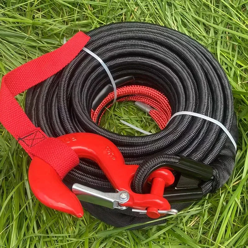 Tow Rope 12mm X 25M Winch Rope 9.5T Tow Hook Streamers Use Capacity 9.5T ATV  Jeep UTV Tractor - Emergency Towing Offroad