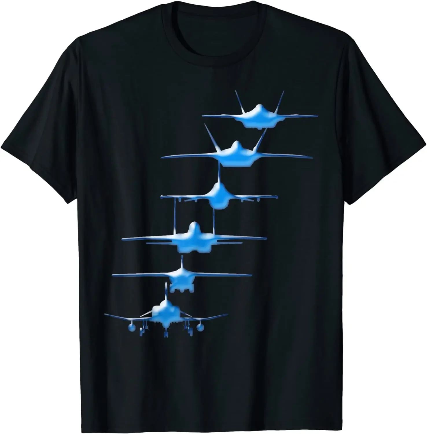 Air Force Fighter Jets F-4 F-111 F-15 F-16 F-22 F-35 T-Shirt 100% Cotton O-Neck Short Sleeve Summer Casual Mens T-shirt
