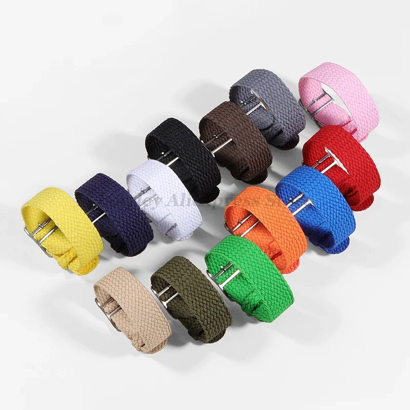 Woven Nylon Strap For Perlon Watch Band High Quality Fashion 14mm 16mm 18mm 20mm 22mm Fabric Watch Strap Replacement Wristbands image 4