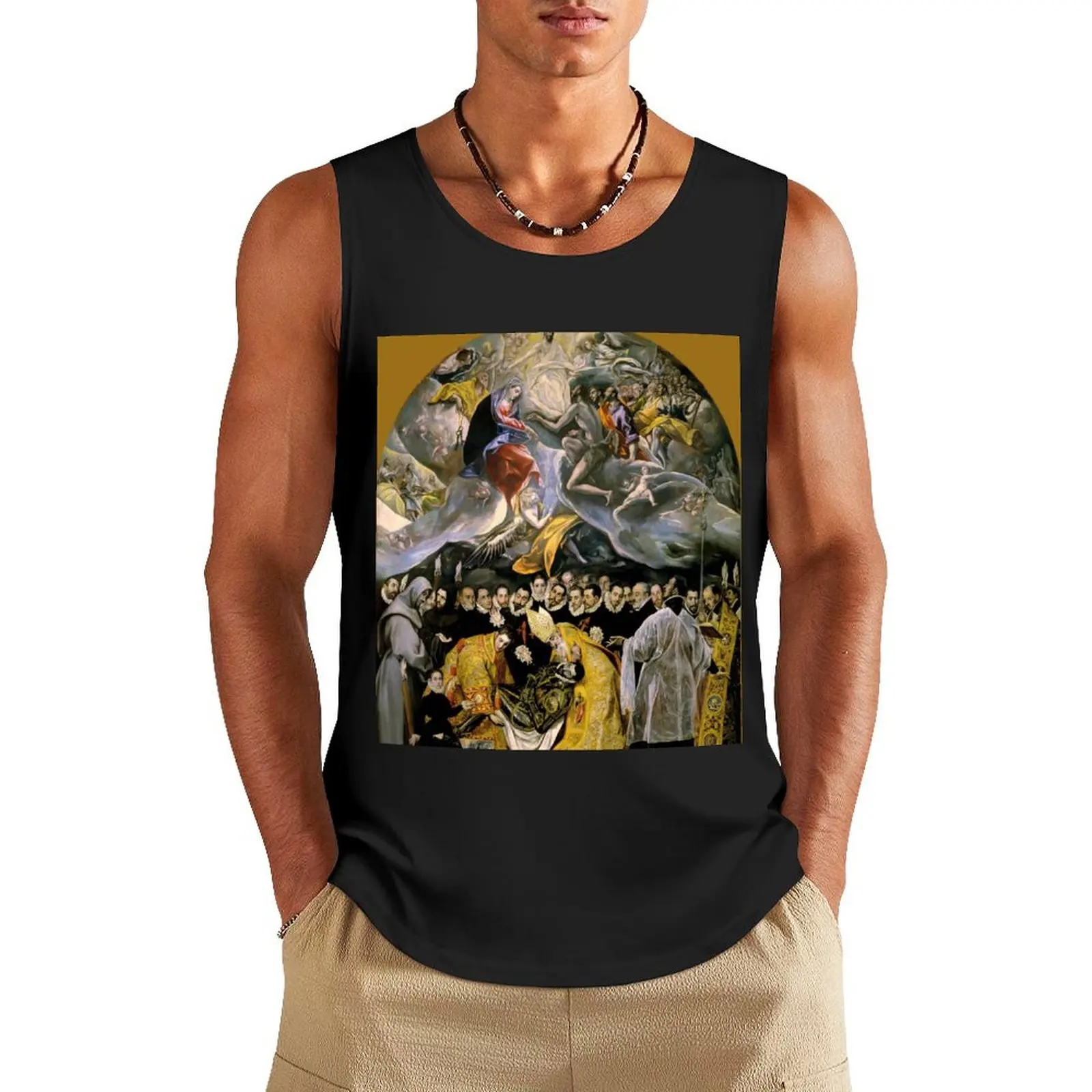 El Greco (Domenikos Theotokopoulos) The Burial of Count Orgaz Tank Top anime clothes gym accessories men