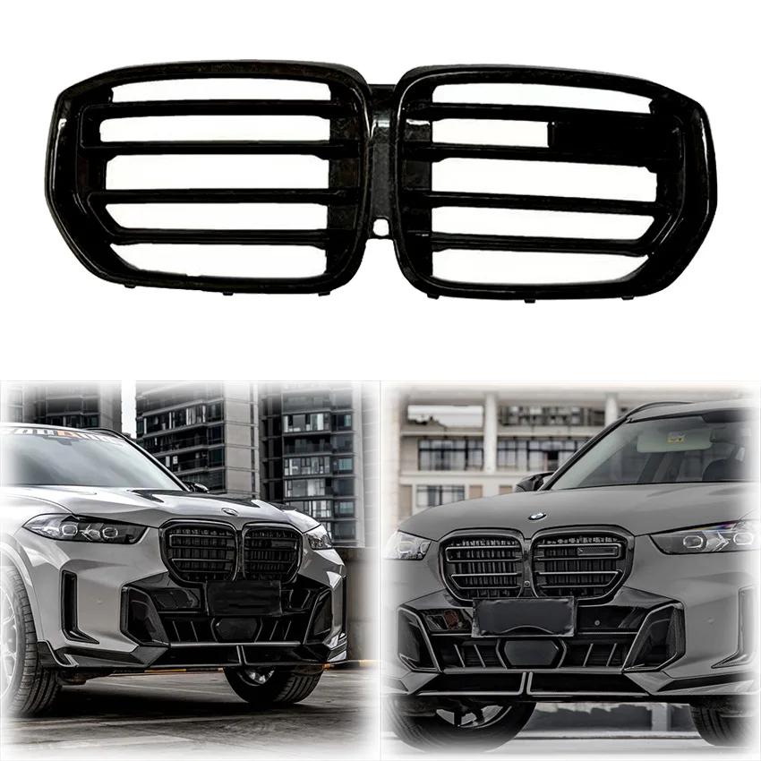 

2023 2024 2025 2026 Для BMW X5 G05 M Sport M Стиль Передний бампер Решетка для почек Решетка для гонок Высокое качество ABS Глянцевый черный