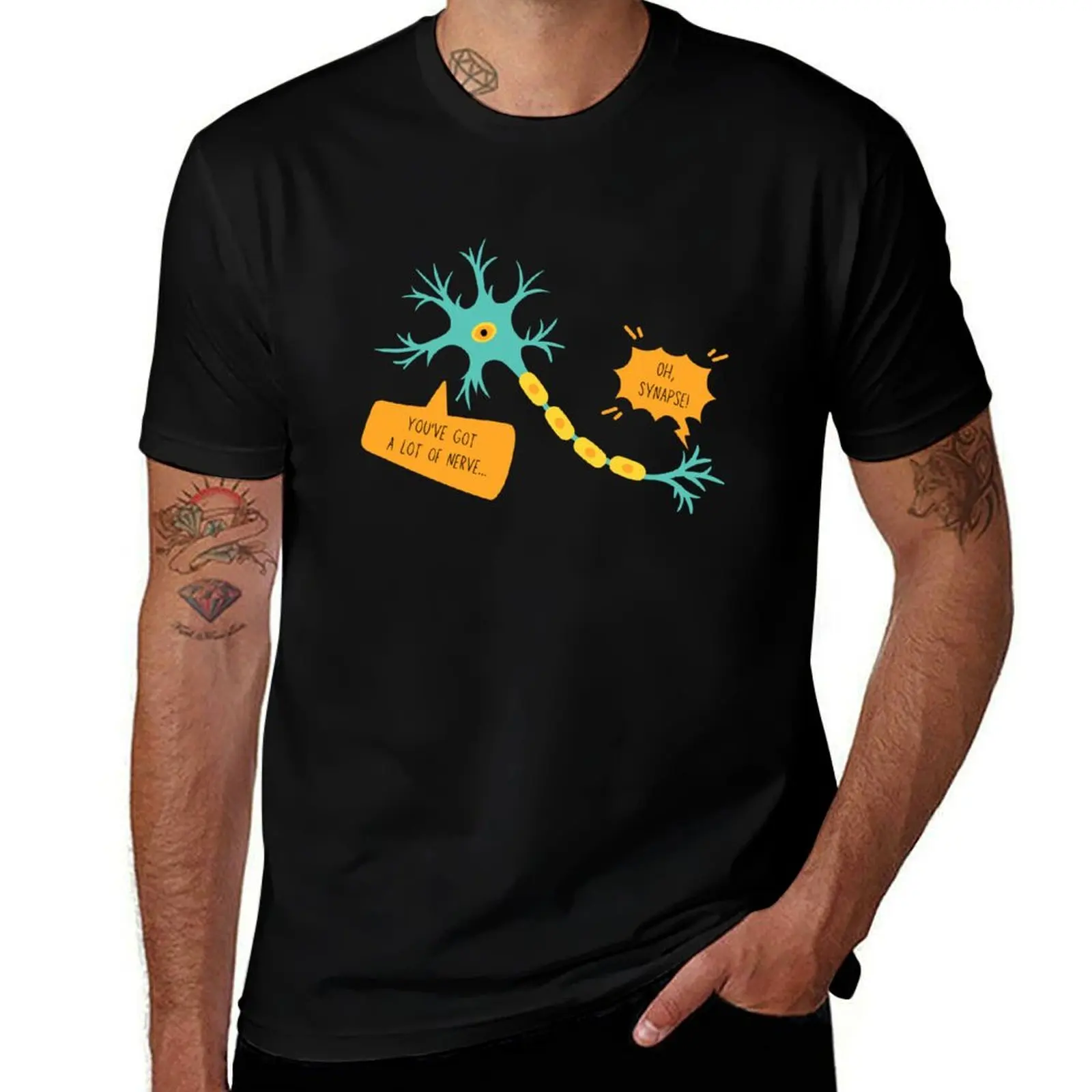 

Oh Synapse Neuron Neuroscience Puns Funny Science Jokes T-Shirt essential t shirt t shirts for man cotton soft T-shirt