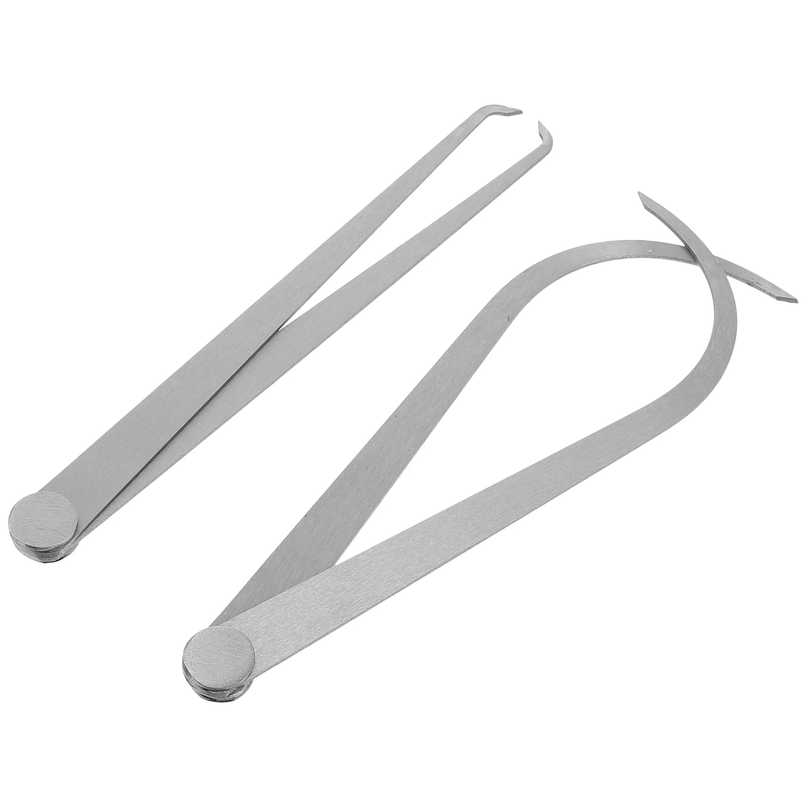 

2 Pcs Inner and Outer Caliper Set Firm Joint inside Spring outside External Calipers Dividers Steel Tool Measuring