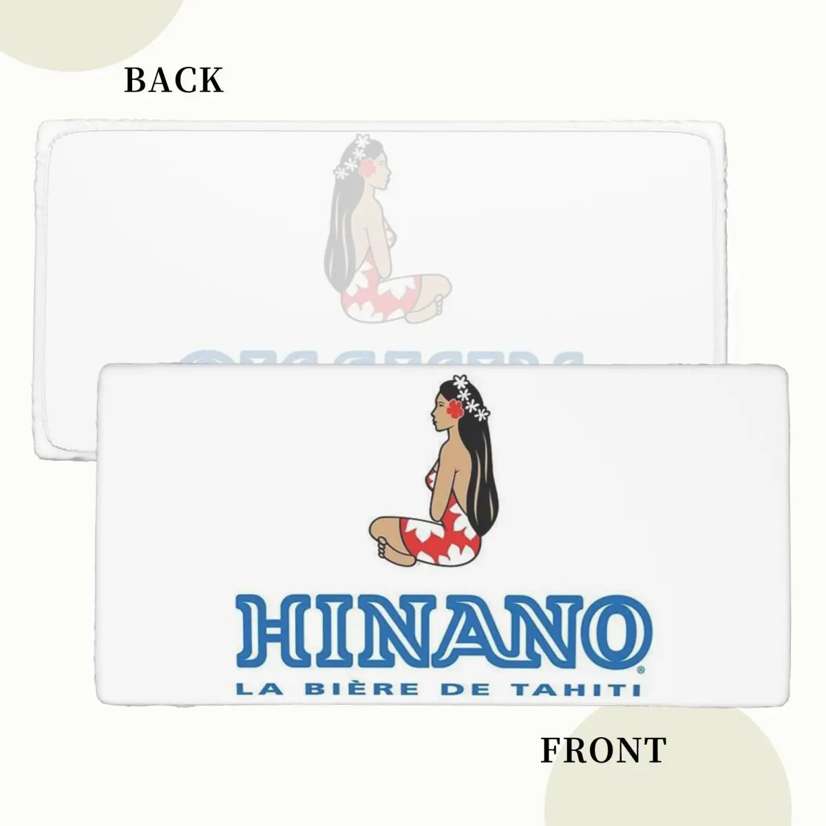 Hinano Tahiti Custom Rectangular Tablecloth Waterproof Table Cover for Dining Events Table Cloth