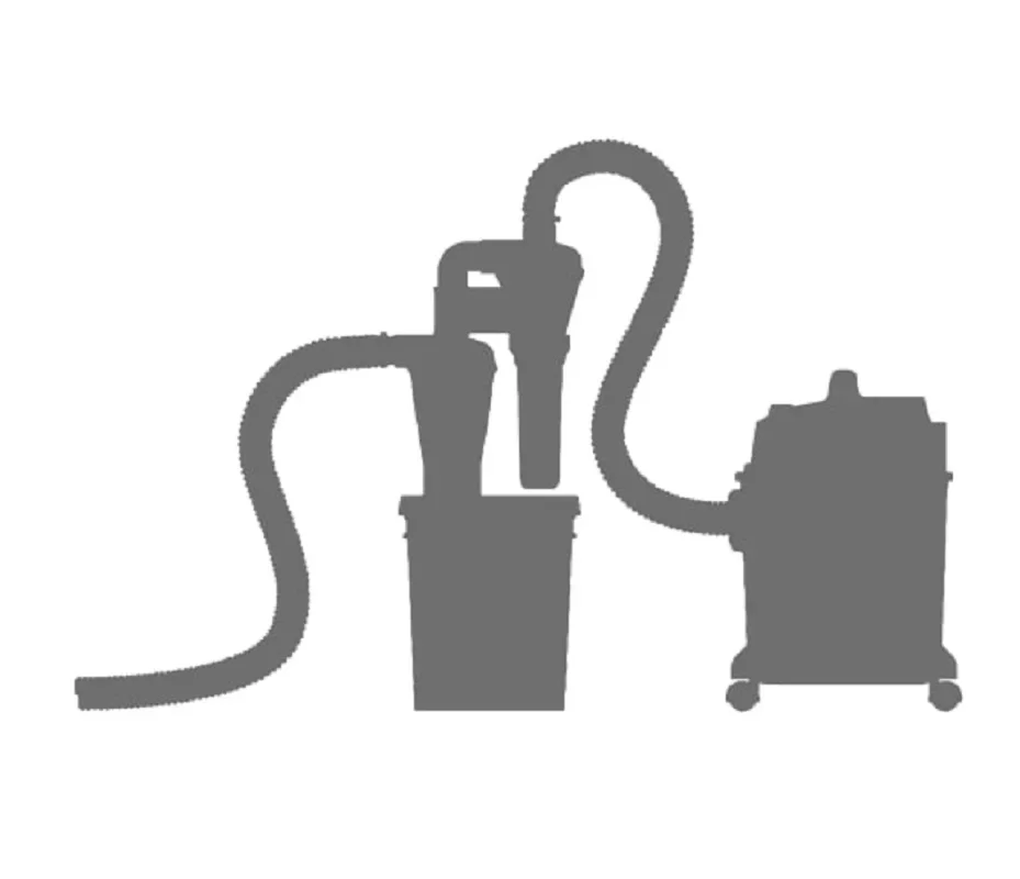 Dubbele filtratie - Cycloonstofafscheider voor houtbewerking DIY met 50 mm / 2 '' turbocompressorfilterwinkelvac met flensopvang