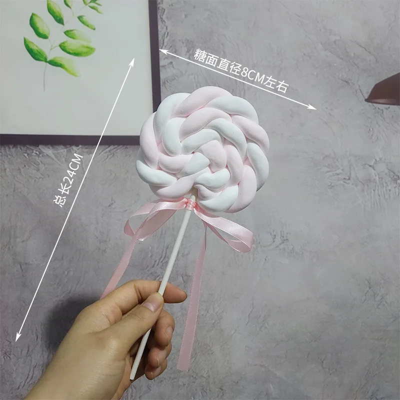 Fake Marshmallow Lollipop Candy Cake Store Window Simulation Cute Dessert Models Decorations Home Decor Artificial Foods