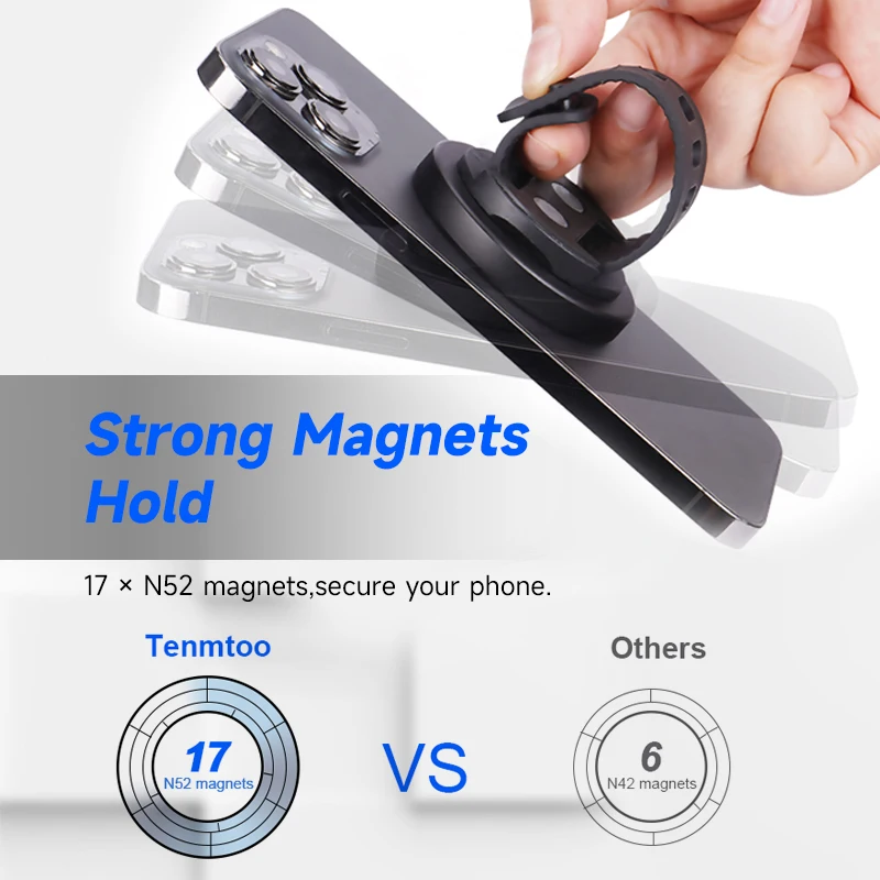 Magnetyczny uchwyt na telefon Tenmtoo kompatybilny z MagSafe, uchwyt na telefon do ćwiczeń, mocowanie do roweru fitness, kompatybilny z iPhone 16 15 14 13 — zdjęcie produktu 2