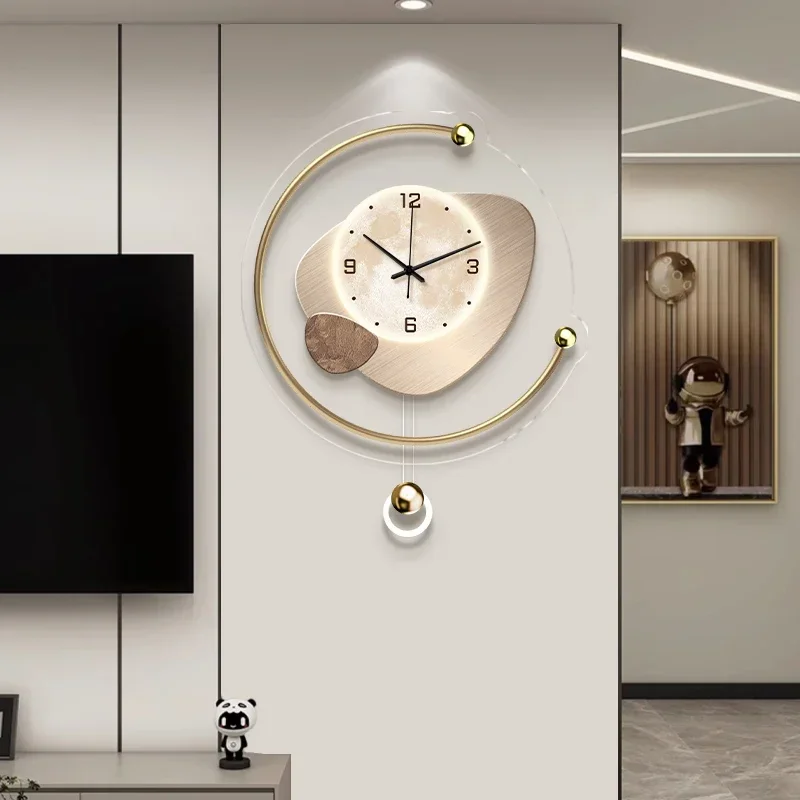Art Decor for Home Office Unique Modern Wall Clock Silent Non-Ticking Quartz Battery Powered Living Room