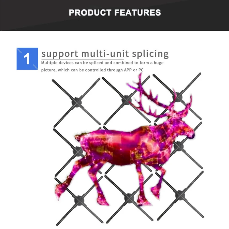 Hologram Projector 3d Holographic Advertising Display 65cm 3D Fan