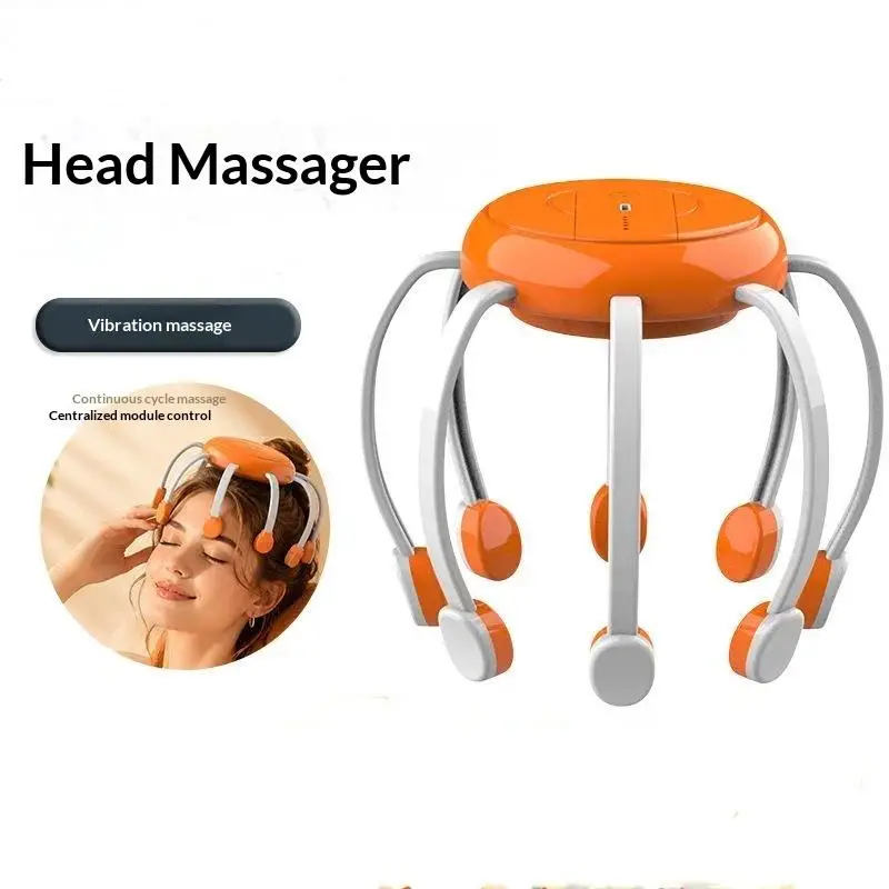 New Intelligent Octopus Head Automatic Massager Head Therapy Relaxation Stress Relief Machine Tool