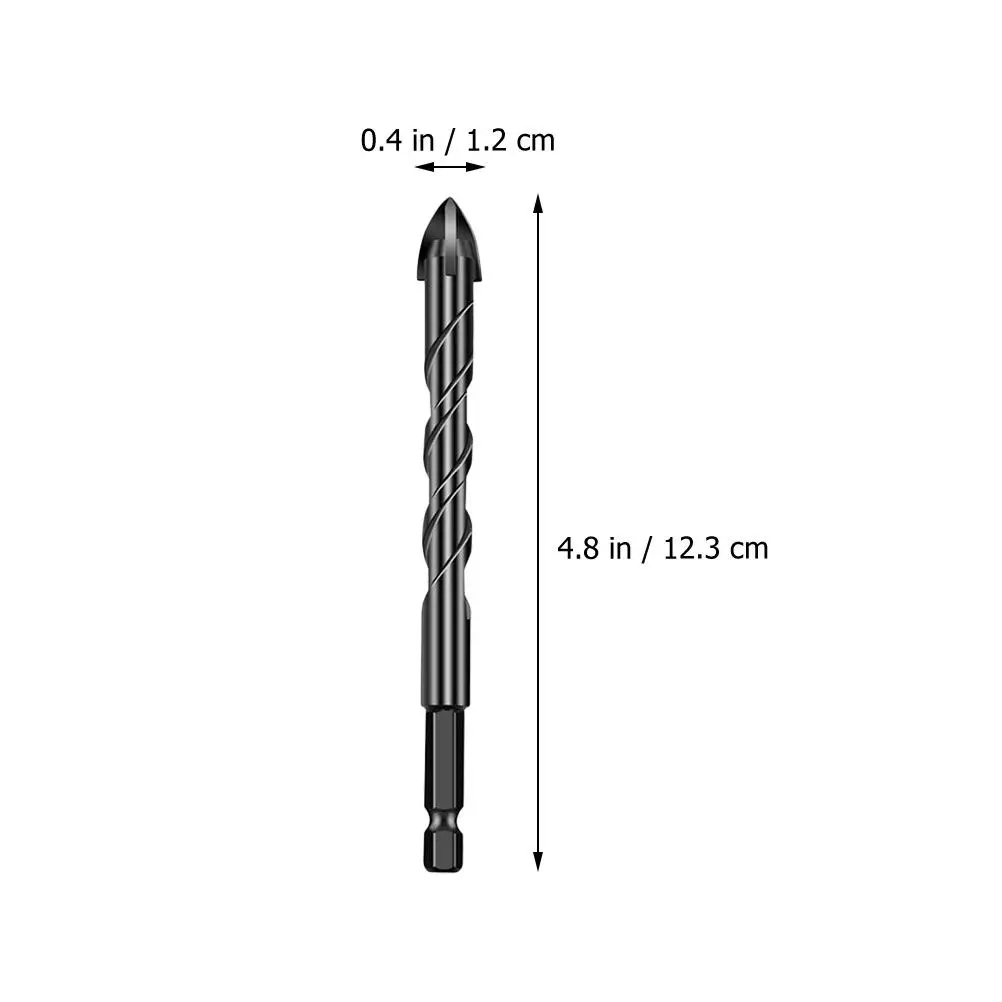 4-Flute Hard Alloy Drill Bit Set for Glass, Ceramic, Tile, Concrete & Wood – 7-Piece Multipurpose Spiral Design
