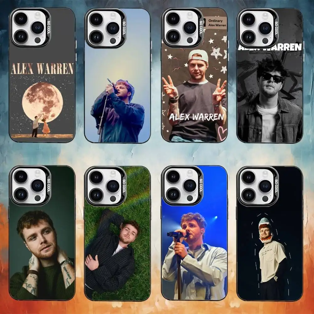Funda para Teléfono A-Alex Warren, Económica, con Diseño 'Ordinary Cheaper Than Therapy', para iPhone 17, 16, 15, 14, 13, 12, 11, Pro Max, Plus, Color Plateado Caramelo