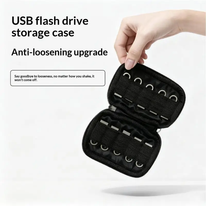 (BF06)USB Flash Drive Storage Case Holder Storage Bag USB Flash Drive Electronic Accessory Organizer For USB Flash Drive Pen
