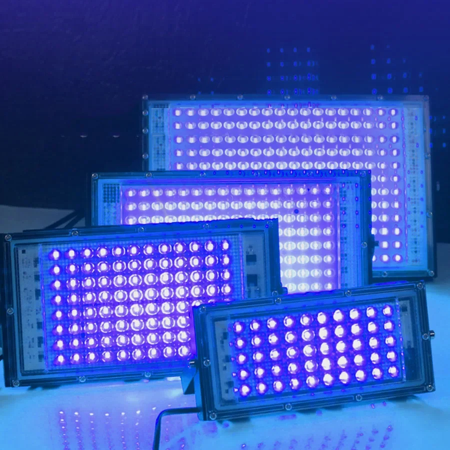 

50/100/300/400W UV Led Flood Light Outdoor UV Black Light Floodlight 395nm Ultraviolet Fluorescent Bar Party Stage Blacklight