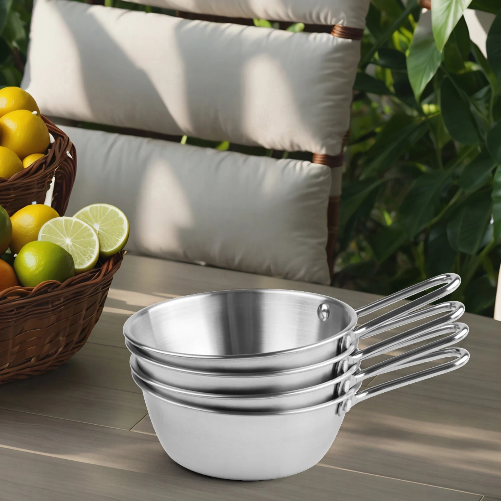 4pcs 400ml Outdoor 304 Stainless Steel Snow Pulling Bowl With Storage Bag For  Sierra Cups With Storage Bag For Camping