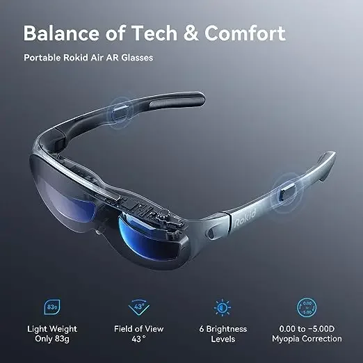 Gafas inteligentes portátiles Ar para Cine Móvil, lentes plegables ligeras, Hardware Ar Vr, novedad de 2023