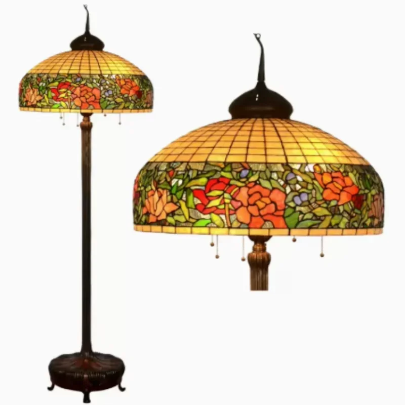 

Lamp Shade Floor Lights Art Antique Copper Floor Lamps Decoration Living Room Violin Piano Lighting