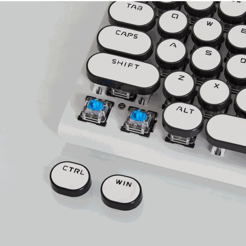 Винтажная пишущая машинка, механическая клавиатура, Bluetooth, беспроводной планшет, ноутбук, металлическая круглая крышка