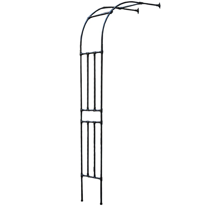 Half Arch Flower Frame Climbing Vine Frame Outdoor Rose Half Arch Frame Wrought Iron Curved Garden Balcony Pergola