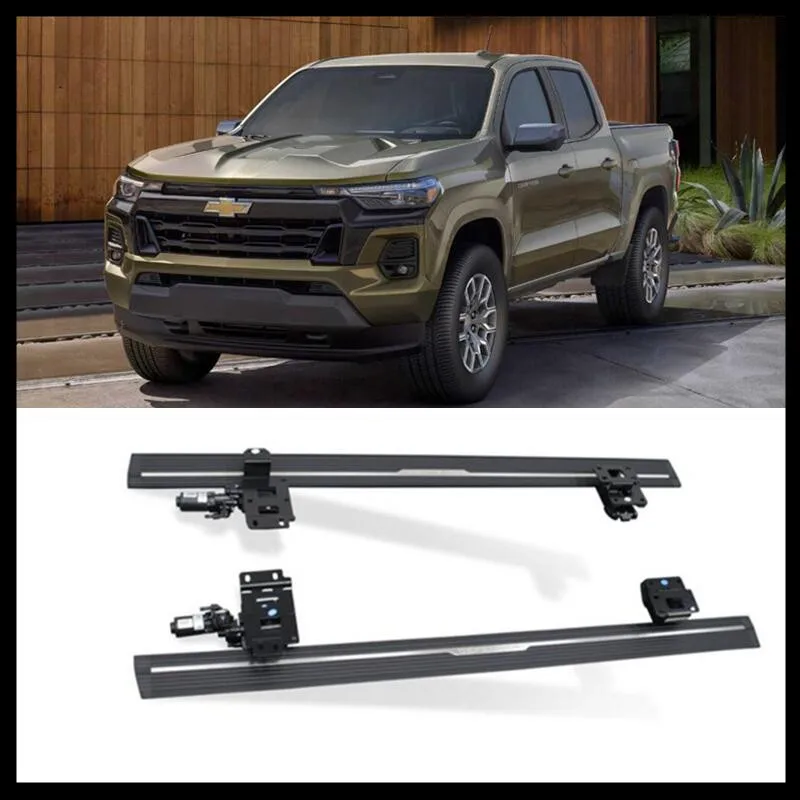 

For Chevrolet Colorado 2023 2024 2025 Electric Side Step Motor Power Switch Automatic Running Board High Quality Aluminum Pedals