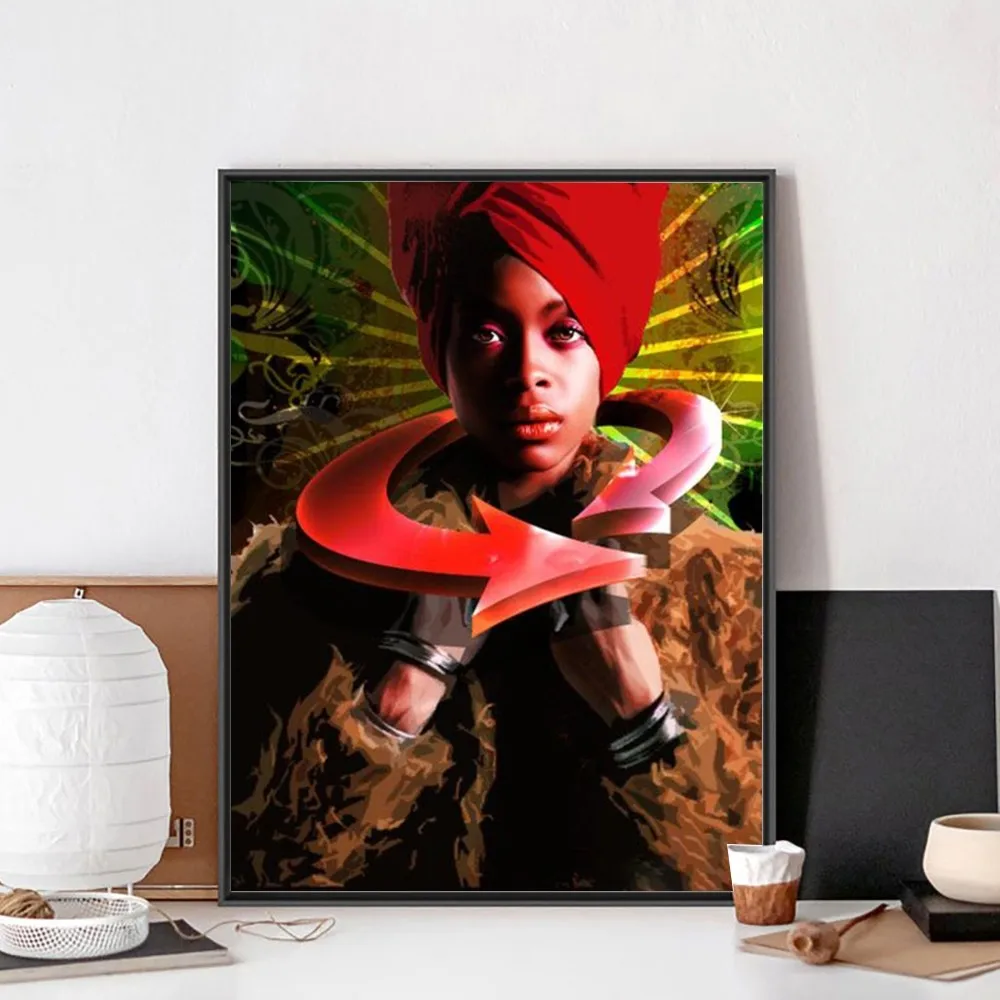 Erykah badu plakat klub Kraft papier Vintage sztuka plakat na ścianę do wystrój salonu malowanie naklejek do gabinetu sypialni