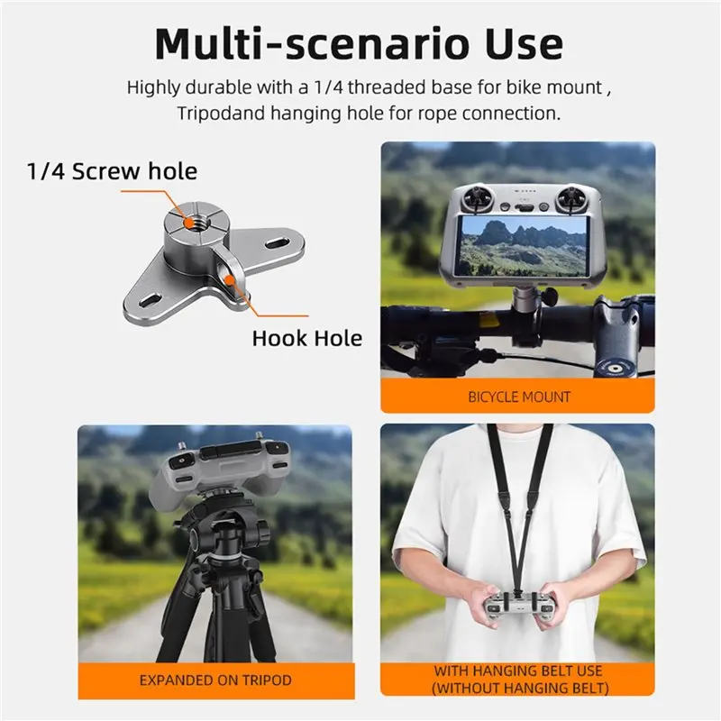 B03B-2X Strap Buckle Holder For DJI RC2/RC Remote Control With Screen Mount Board Hook Bracket For Mini 4 Pro