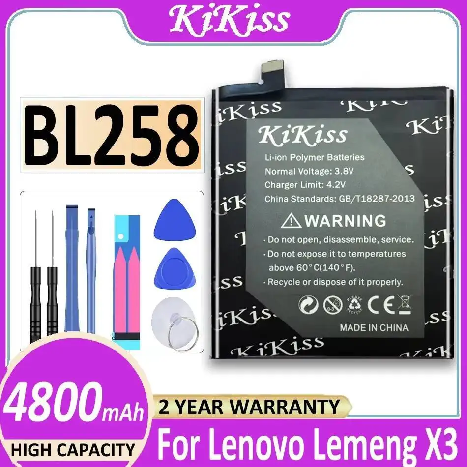 

BL258 For Lenovo Lemeng X3 C50 C70 Long-Lasting 4800Mah Mobile Phone Battery