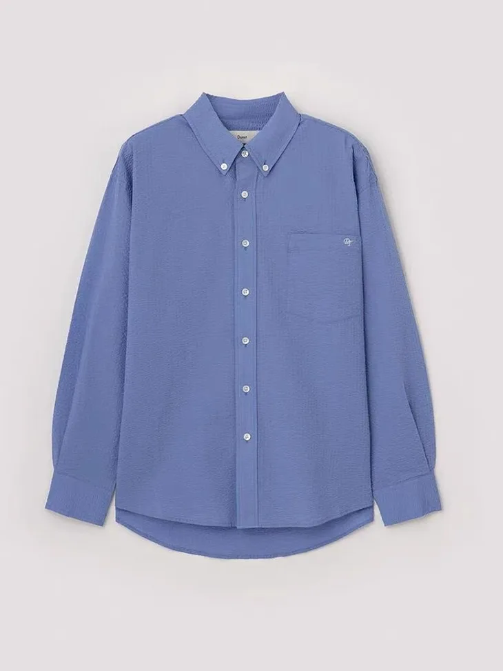 Jennie2025 automne ample couleur Pure Faion Simple plié irt vêtements pour femmes confortable respirant Long Sve boutonné