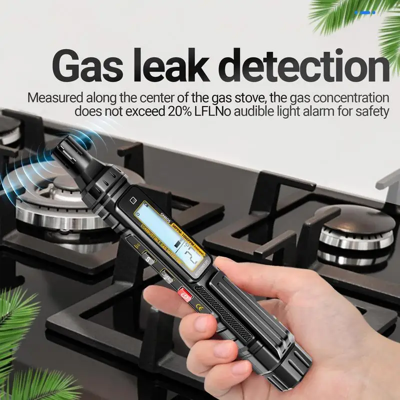 Air Leak Detector For Home Combustible Air Sensor Stick With Audible And Visual Alarm Air Leak Meter Environmental Protection