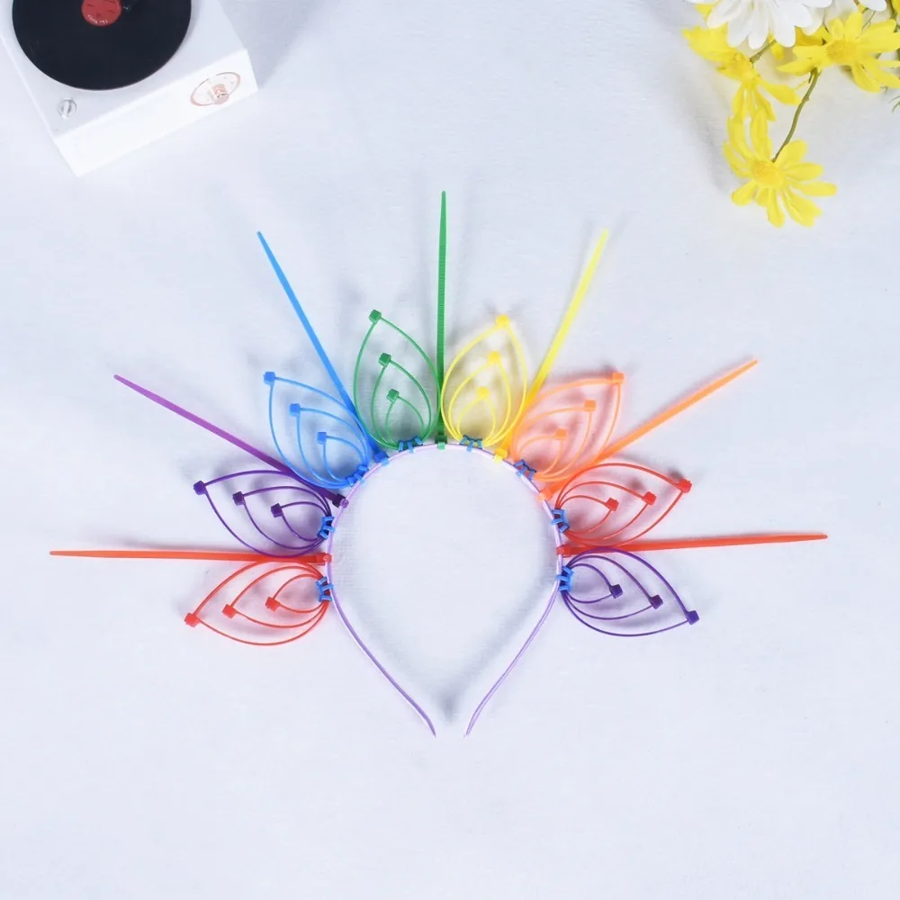 

Головной убор Sun Rainbow повязка для волос Aureole преувеличенный красочный обруч для волос с цветком креативный костюм повязка на голову с ореолом богини вечерние