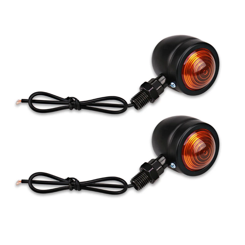 Motorcycle Turn Signal Light For Cafe Racer Motorcycle Turn Signals Universal 12v Retro Metal Single Wire Motorbike