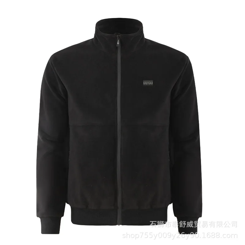 New Autumn Winter Smart Heated Fleece Jacket USB Electric Heating Thermal Warm Coat Men Constant Temperature Outdoor Clothing