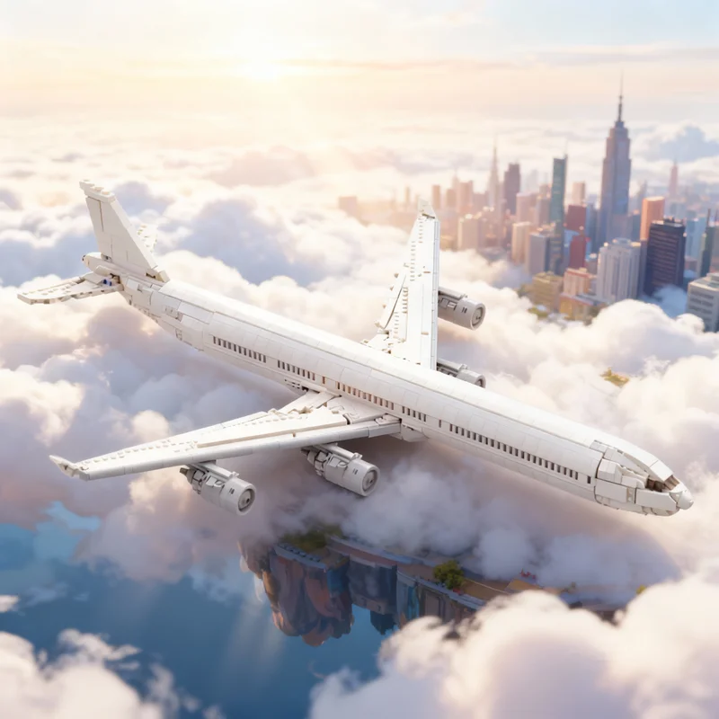 

2495 деталей MOC Конструктор Lufthansa Airbus Creator Expert, модель для сборки, рождественский подарок, архитектурная игрушка, креативная идея, развивающая игрушка