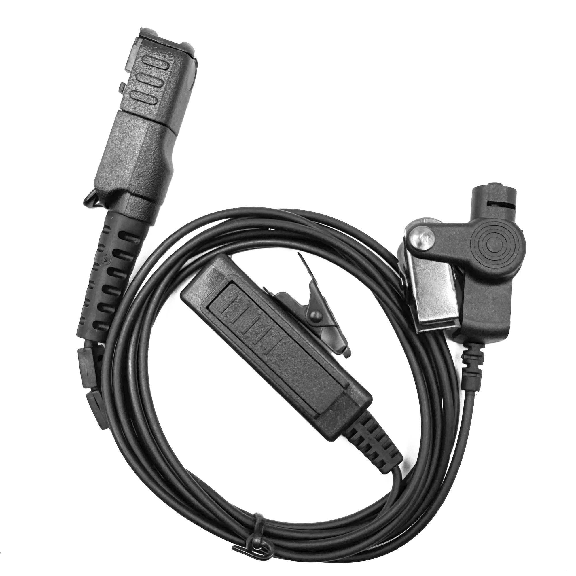 Headset Mikrofon PTT dengan Selang Udara Hitam untuk Motorola DP2400 DP2600 XiR P6600 P6620 E8600 MTP3150 MTP3550 DP3441e Walkie Talkie