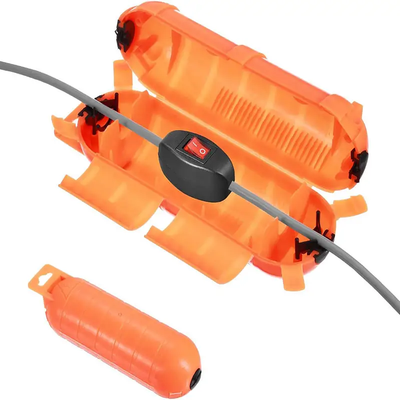 1Pc Outdoor Extension Cable Safety Cover Waterproof Sealed Weather Proof Electrical Connection Box Indoor and Outdoor Socket