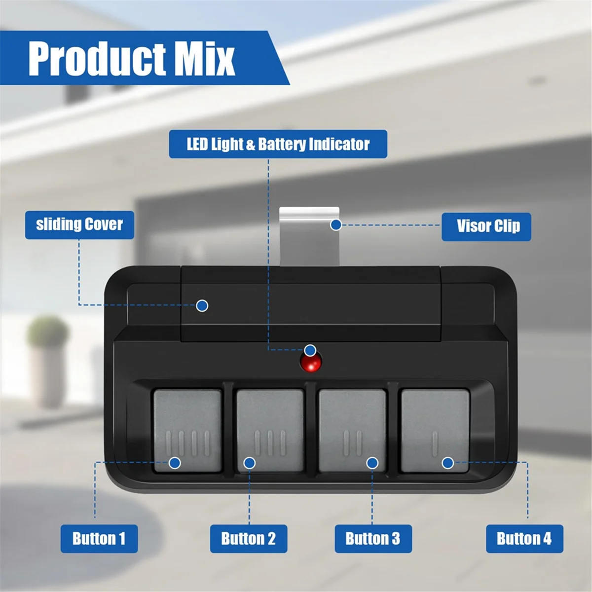 A57G-2Pack 894LT Door Opener Remote Replaces 811LM 61LM 361LM Remote Learning Garage Remote Control Compatible for LiftMaster