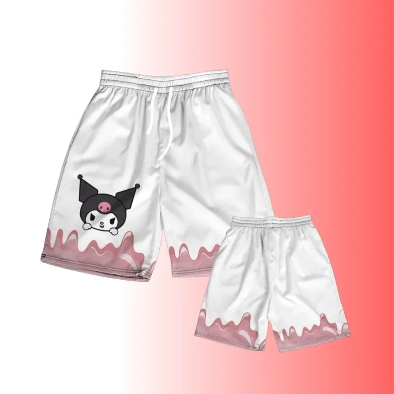 

MOTO-25/26SummerFashionNewSanrio Series Kuromi шорты с 3D принтом для женщин и мужчин Y2k Лидер продаж пляжные повседневные шорты с героями мультфильмов