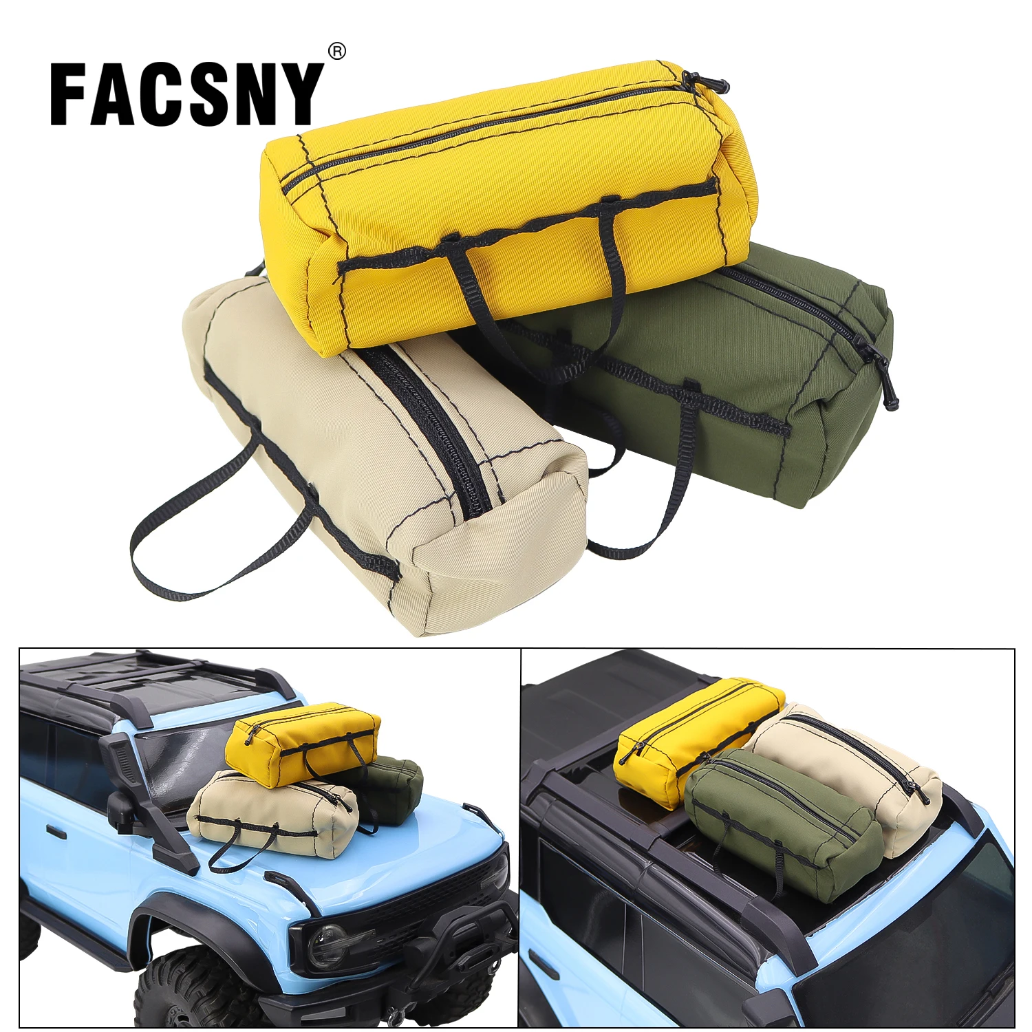 Simulation Miniature Travel Bag Roof Ornament Luggage Decoration For 1/10 RC Crawler Car TRX4  SCX10 II 90046 D90 Accessorie