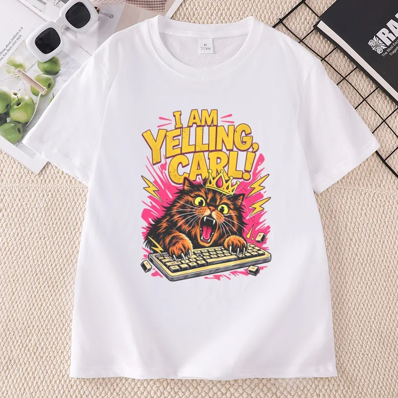 Ich Schreie Carl T-Shirt für Damen und Herren Lustiges Dungeon Crawler Carl T-Shirt Prinzessin Donut Fan Tee Gamer Katze Meme T-Shirt Kleidung – Detail 5