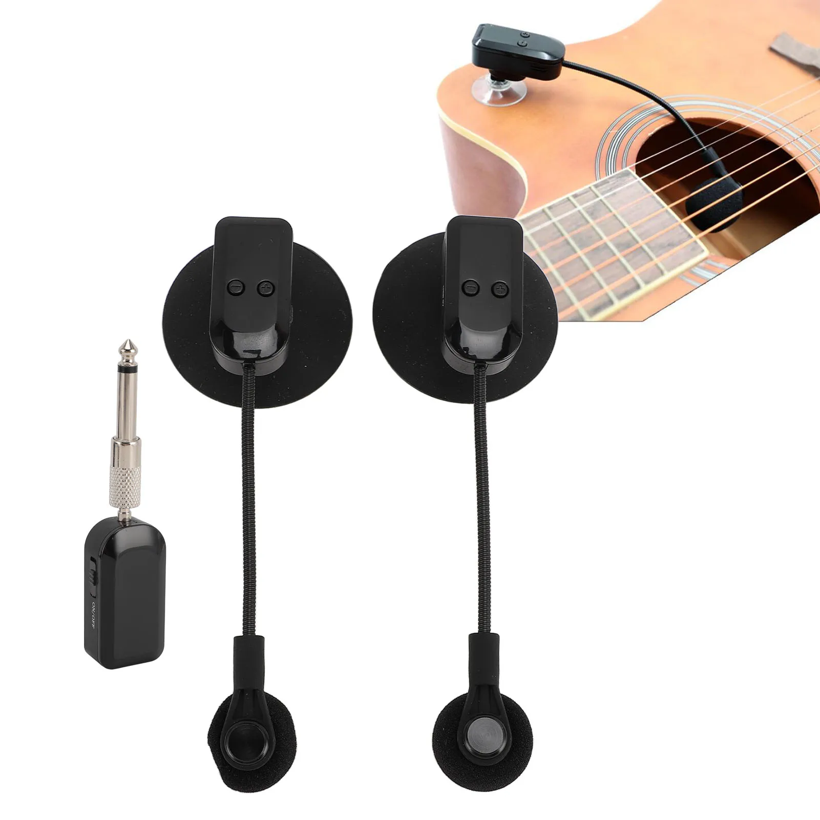 

Wireless Instrument Microphone 2.4G Wireless 360° Rotation Guitar, Violin, Accordion, Guzheng Performance Wireless Microphone