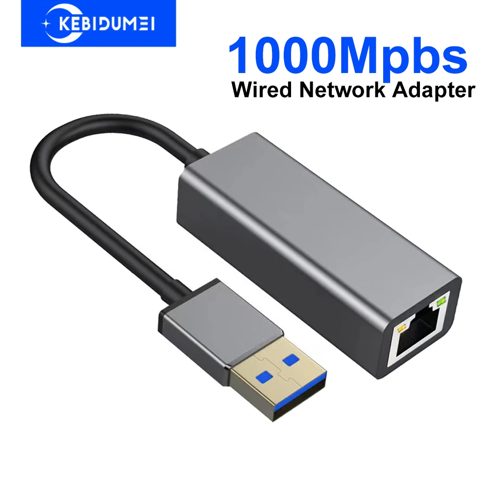 100/1000Mbps USB 3.0 Wired Network Card Adapter USB/Type-C to RJ45 Converter Aluminum Gigabit Ethernet Adapter For PC Laptop