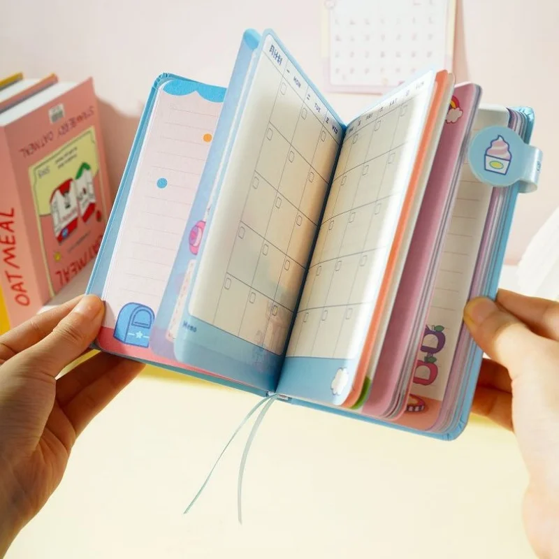 4pcs/lot Sanrio Kuromi Melody Cinnamoroll Kitty Memo Pad Cute Portable Note Book Diary Planner Stationery Gift School Supply