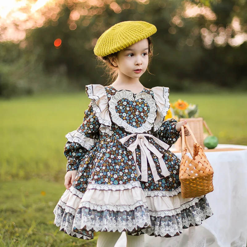 Vestido Lolita de princesa española, otoño e invierno, Floral, 2020