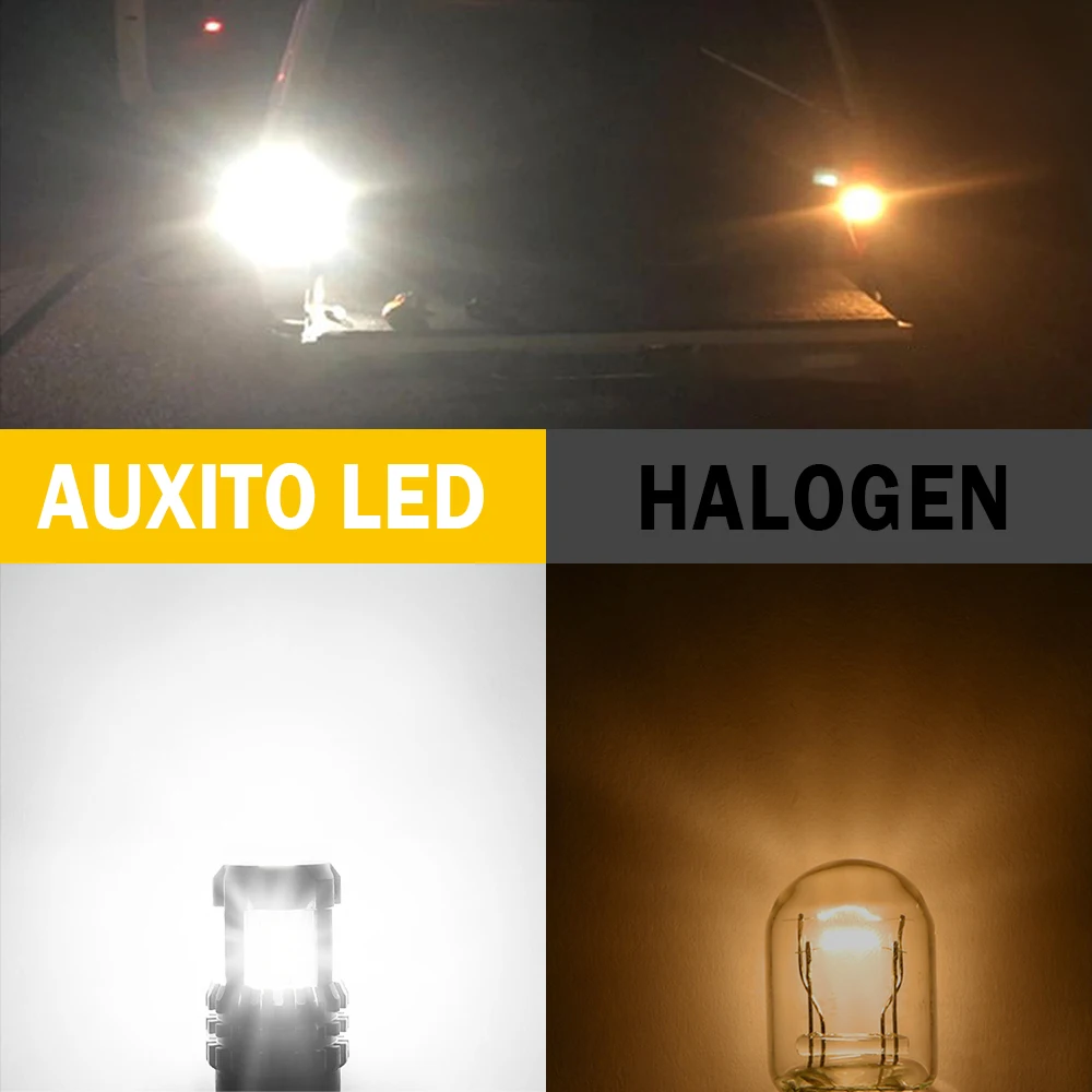 AUXITO 2Pcs T20 7443 7440 LED CANBUS Bulb W21/5W W21W 7443 SRCK LED Car Backup Reverse Lights for Kia Sportage Optima Lada Honda