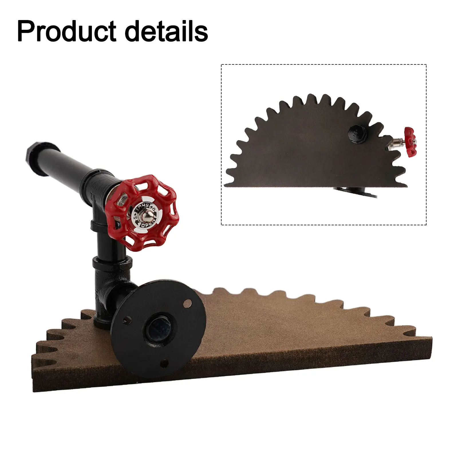 Rustic Industrial Mounted Shelf with Wooden Roller Compatible with Toilet Holder and Towel Bar Functions Rustic