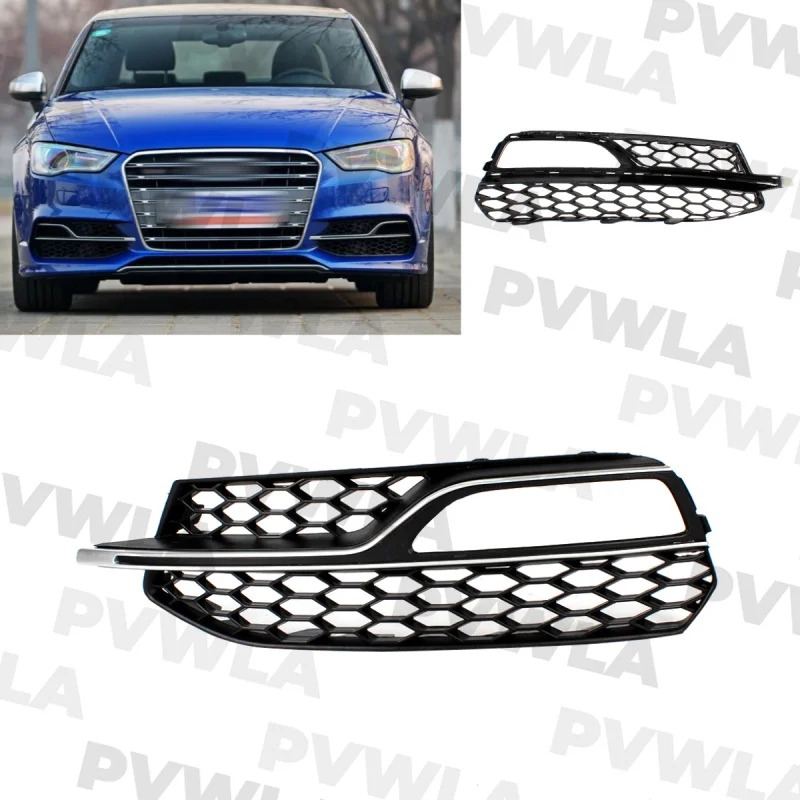 

For Audi A3 S-Line S3 8V Pre-facelift 2013 2014 2015 2016 Left Side Front Bumper Fog Lights Lamp Cover Grille Cover 8V3807681Q