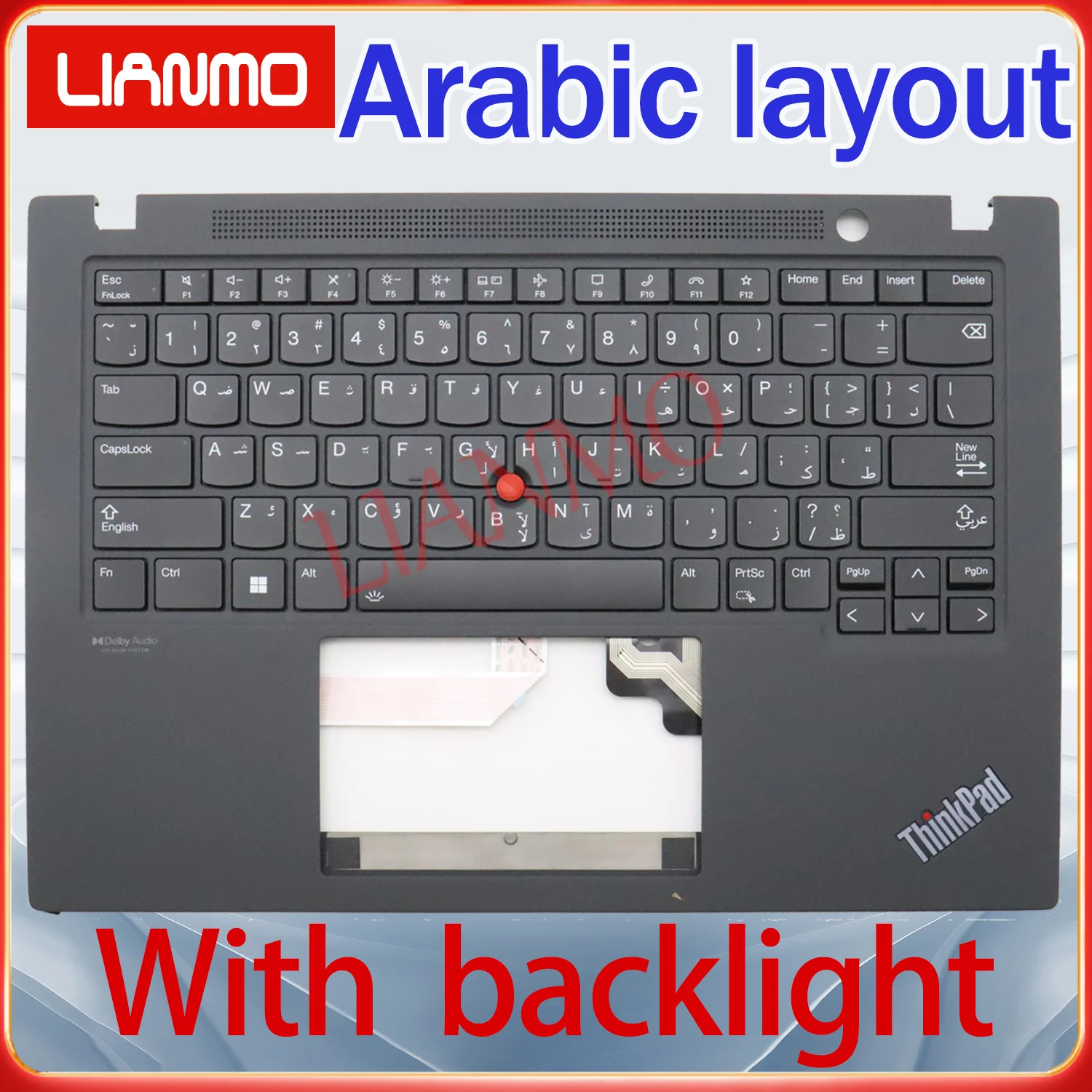 Arabic/Greece/Hebrew/Korean/Russian/Thai/US Layout for Lenovo ThinkPad T14S Gen3/T14S Gen4 C-shell Backlit Keyboard